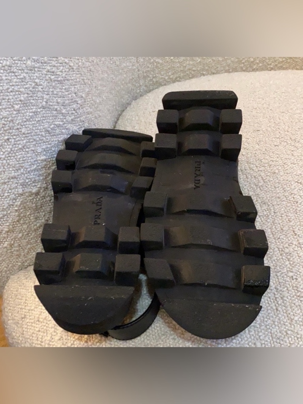 Prada Black Crisscross Slingback Sandals - Picture 6 of 6
